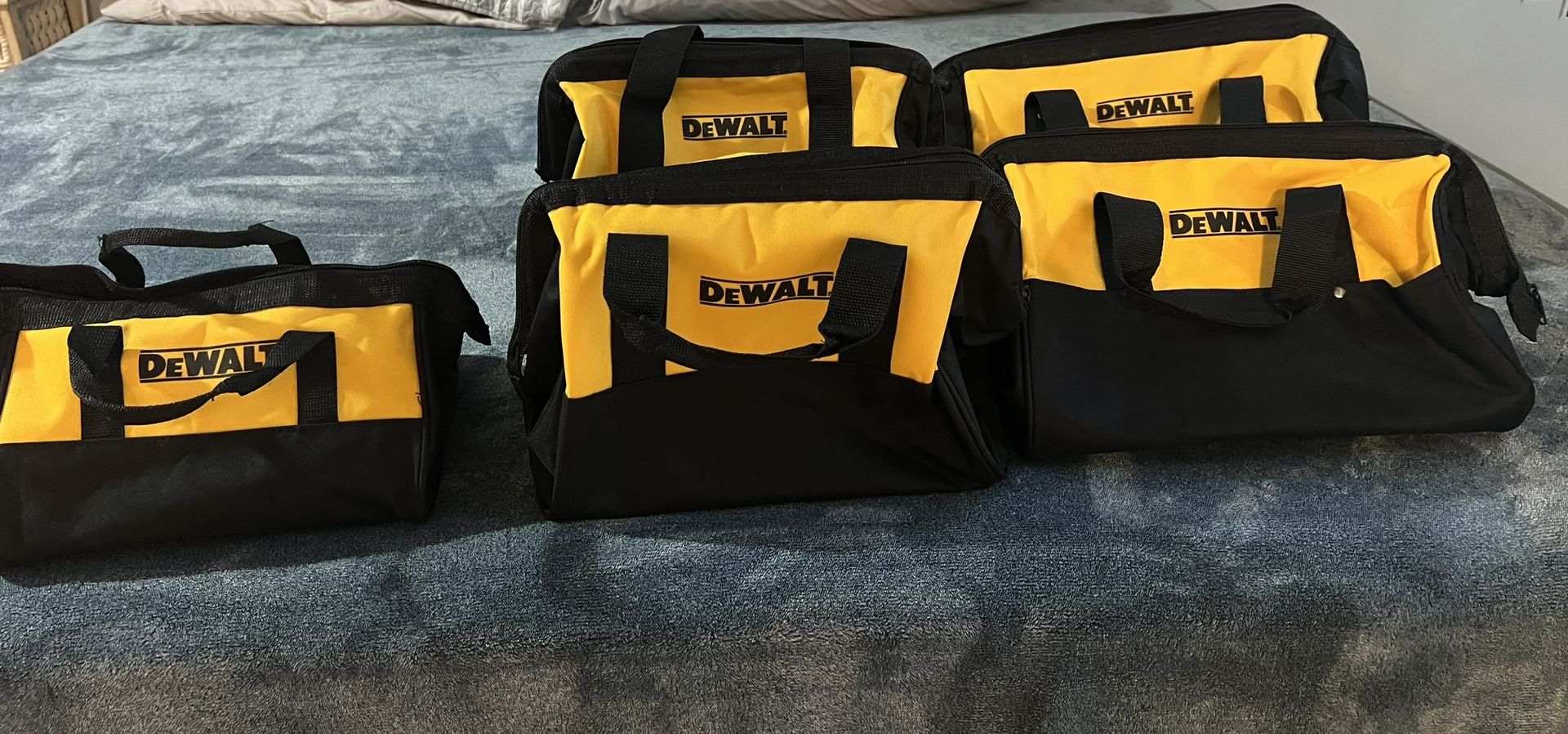 Dewalt Tool Bags diffrent size 13” - $15 ea 14” - $25 ea