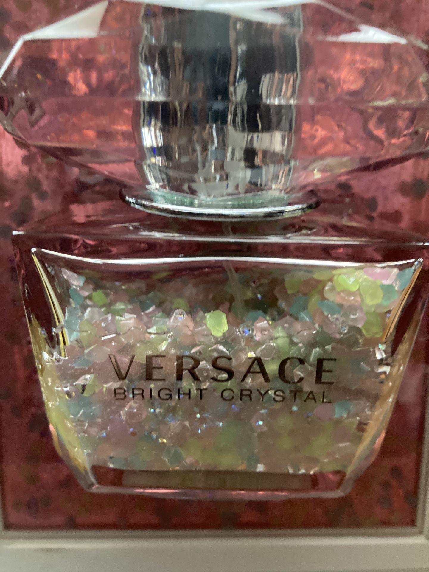 3D Versace Perfume Bottle Art Decor W/ Glow In Dark Pebbles