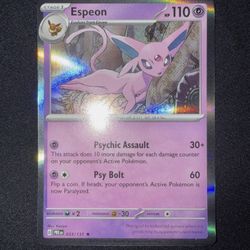 Espeon 033/131 HOLO RARE Prismatic Evolutions Pokemon Card 25