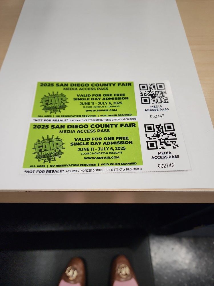 2025 San Diego Fair Media Passes