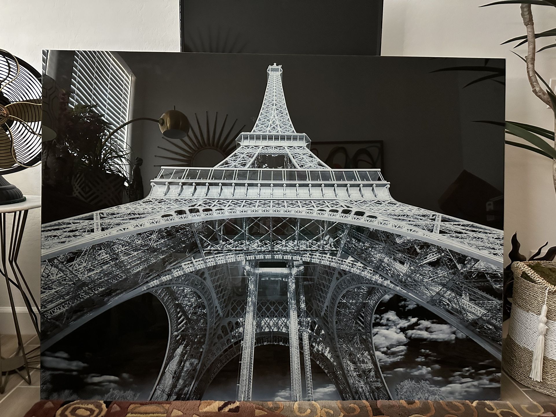 Z Gallerie Under The Eiffel Tower Glass Picture - Huge Statement