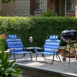 2 Redining & Lay Flat Backpack Beach Chair $30 Each