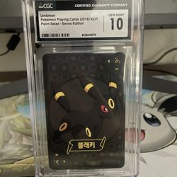 Umbreon Pokemon Playing Cards(2019)Korean Point Salad -eevee Edition Cgc Gem Mint 10