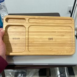 Bamboo Wireless Charging Valet 