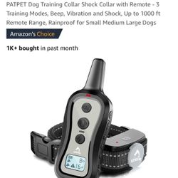 PATPET Dog Training/Shock  Collar. Collar up to size 17in in length. Fts:Beep, Vibration and Shock 