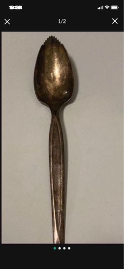Vintage W.M. Rogers Silver Serrated Grapefruit Spoon