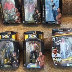 Wrestling action figure lot(6)