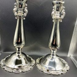Wallace Baroque Silver Plated Candelabras