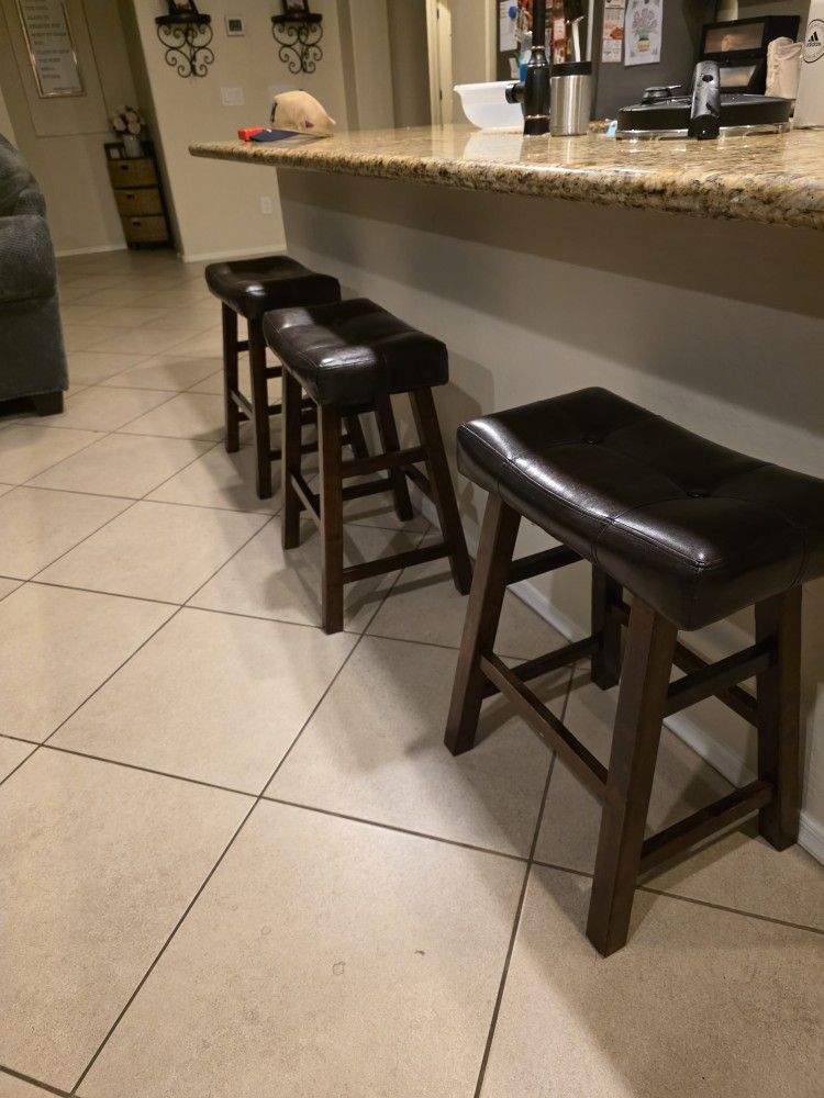 3 Pub Height Stools/small Benches Chairs
