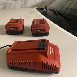 Hilti 2 Battery And Chárter 