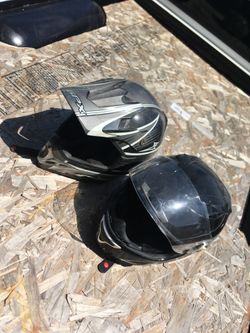 2 helmets great shape just dusty. Have too many $20 both