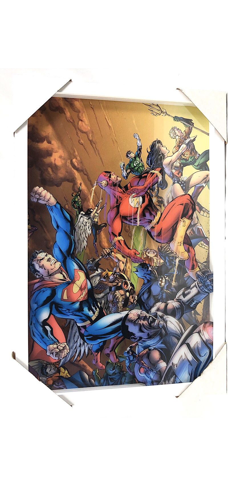 DC Comics Framed Picture 13x19- Brand New