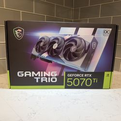 MSI - NVIDIA GeForce RTX 5070 Ti 16G GAMING TRIO OC 16GB GDDR7 PCI Express Gen 5 Graphics Card - Black