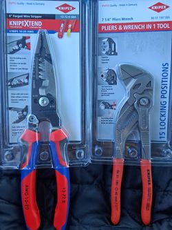KNIPEX 8" Forged wire stripper and 71/4 Pliers & Wrench in 1 Tool