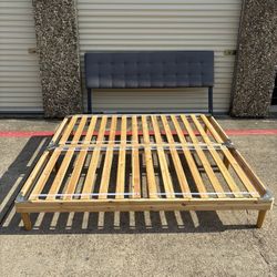 King Sized Bed Frame With Headboard 
