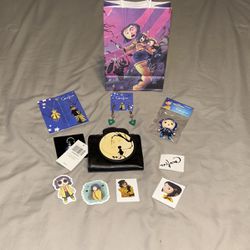 coraline wallet / necklaces/ earrings / magnet/ stickers decals & bag 
