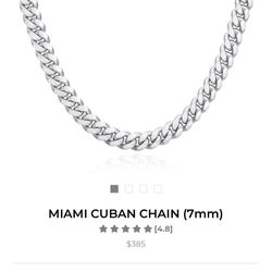925 Italian Sterling Silver 22’ Cuban Link Chain 