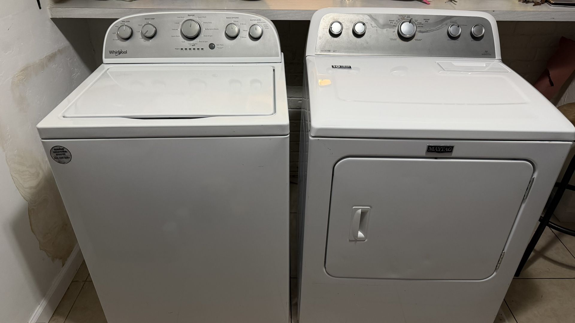 Whirlpool Washing Machine/ Maytag Dryer