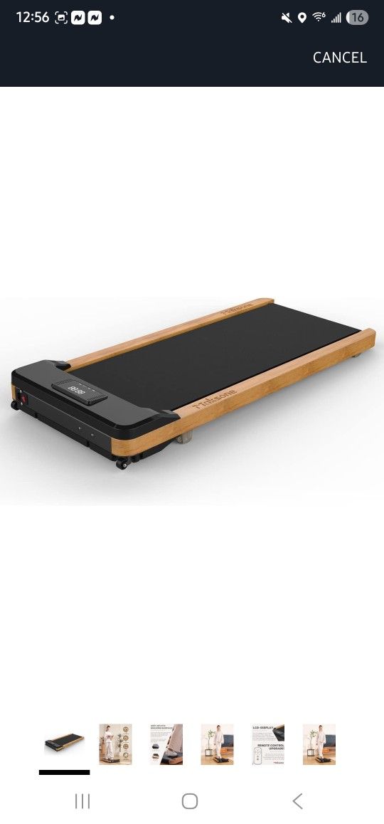 Maksone Under Desk Treadmill, Expert of Wooden Walking Pad, Walking Jogging Machine with Remote Control, Installation-Free