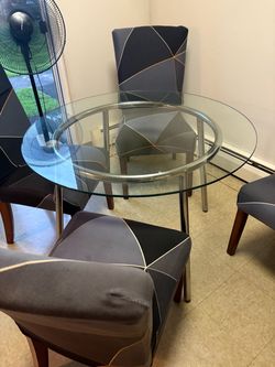 Glass top kitchen table