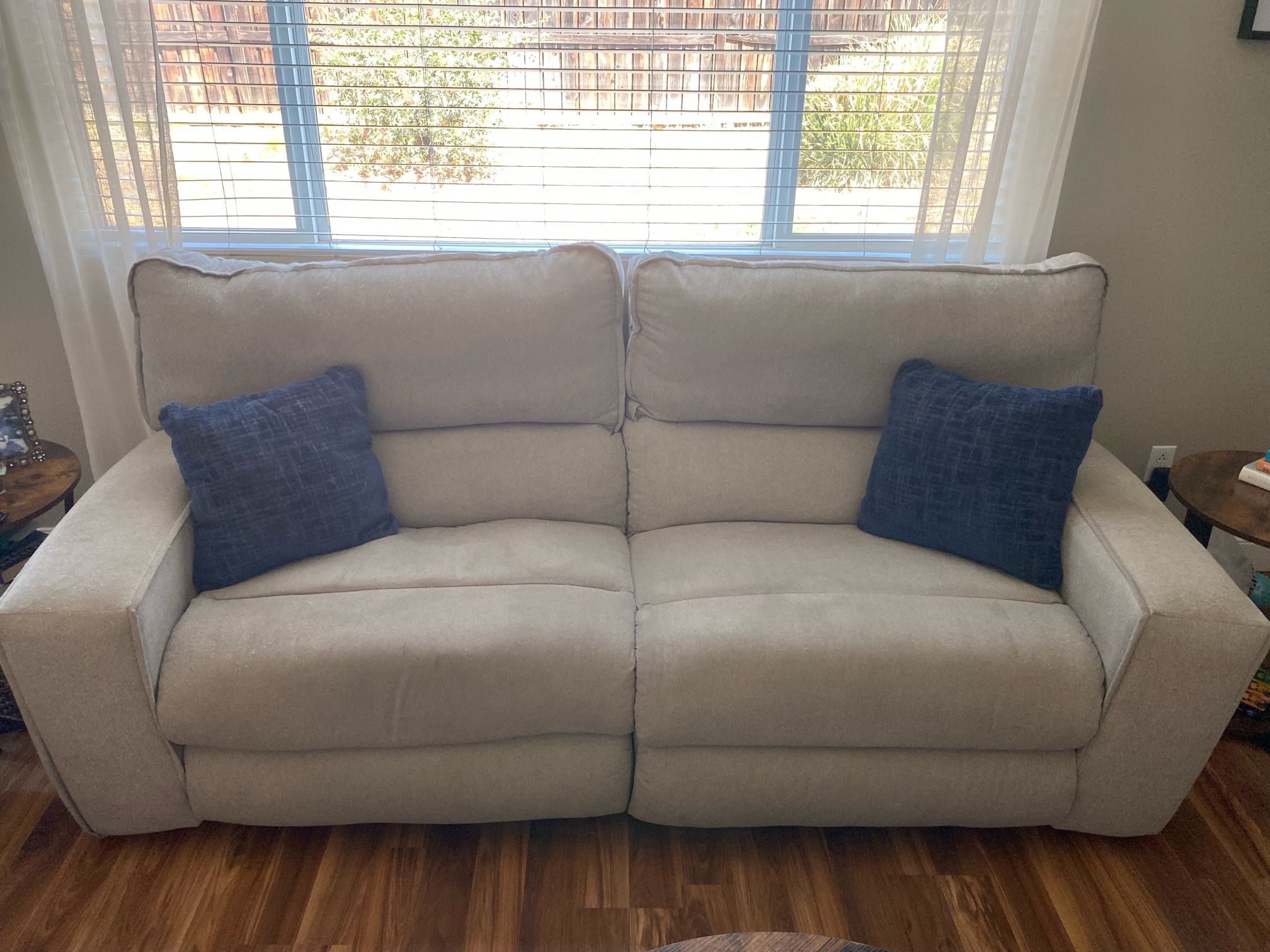 Gray Couch And Loveseat Fully Reclining