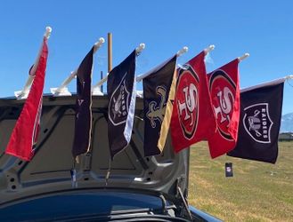 NFL Car Flags 49ERS + RAIDERS + SAINTS ALSO GOT XXL 🏠FLAGS INFO ⬇️