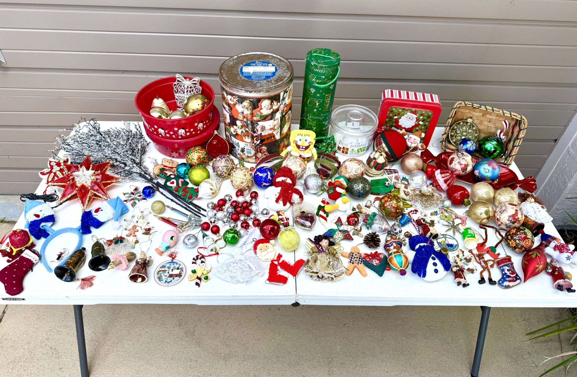 Large Lot Assorted Christmas Holiday Ornaments Decor