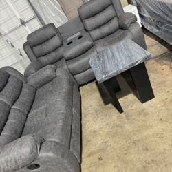 NEW TWO PIECE RECLINING SOFA AND LOVESEAT WITH FREE DELIVERY BRAND NEW ITS DISCOUNTED ALREADY 