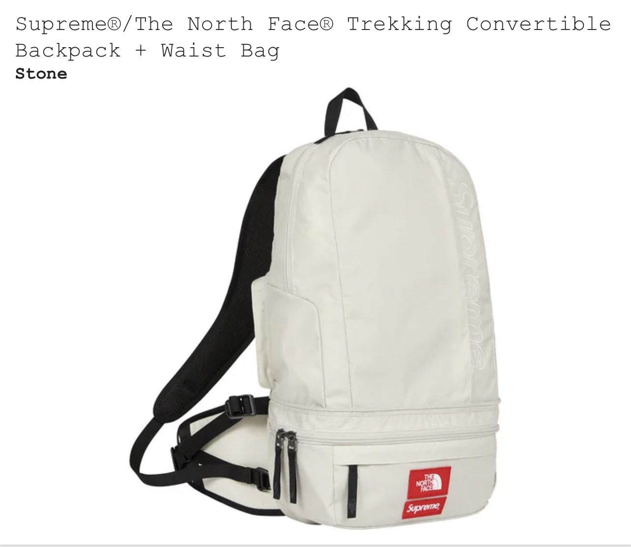 Supreme The North Face Trekking Convertible Backpack Waist Bag