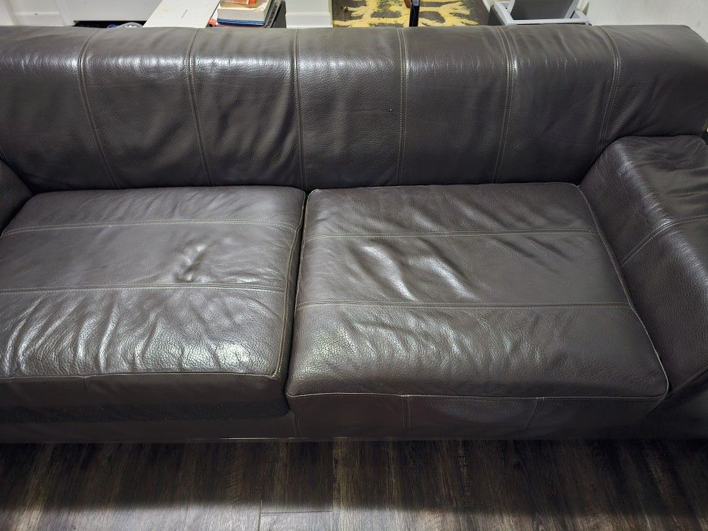 Ikea Leather Couch