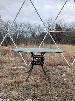 Iron And Glass Table Heavy