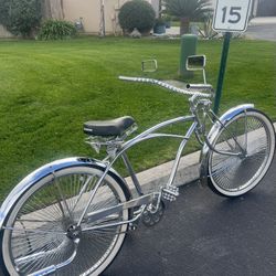 26 Inch LowRider Chrome Cruiser Bicycle