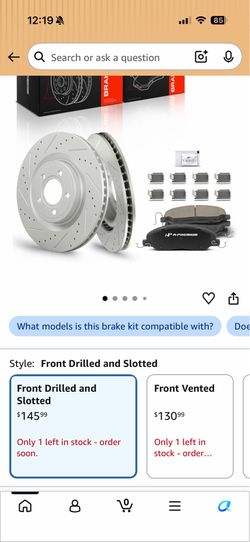 Front Drilled and slotted rotors 2011-14 Mustang