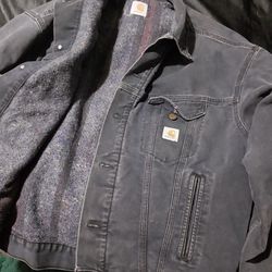 90s Carhartt Trucker Jacket J10 ONX Size M Used 1990s Blanket Lined Detroit MED