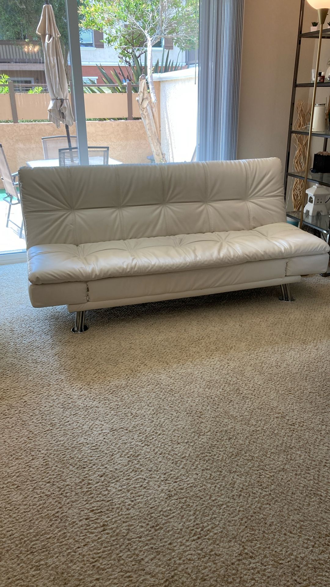 White Futon Sofa/Bed