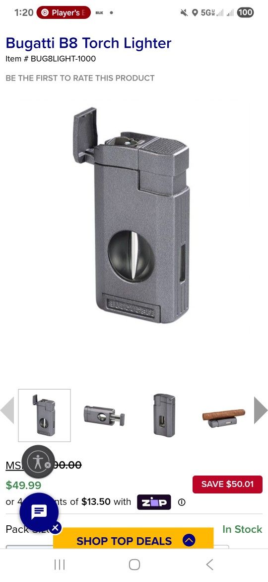 Bugatti B8 Torch Lighter
