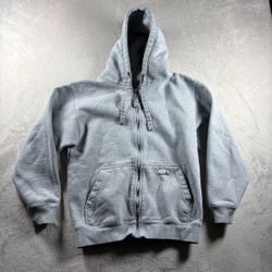 Pro Club Men's Size S Gray Heavy Weight Full Zip Hoodie Jacket Drawstring Y2K