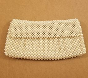 Vintage Ivory Petite Pearl Clutch