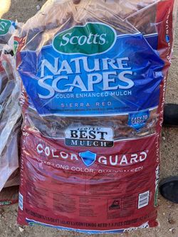 10 bags Scotts Sierra red mulch