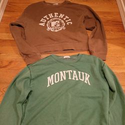 Gap Cotton Crew Sweatshirt- Size 14 Set Of 2 (One New)