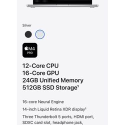 MacBook Pro 14” M4 Pro 24GB