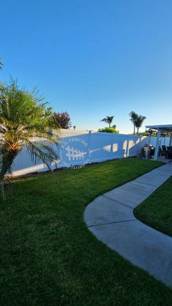 White Vinyl Fence