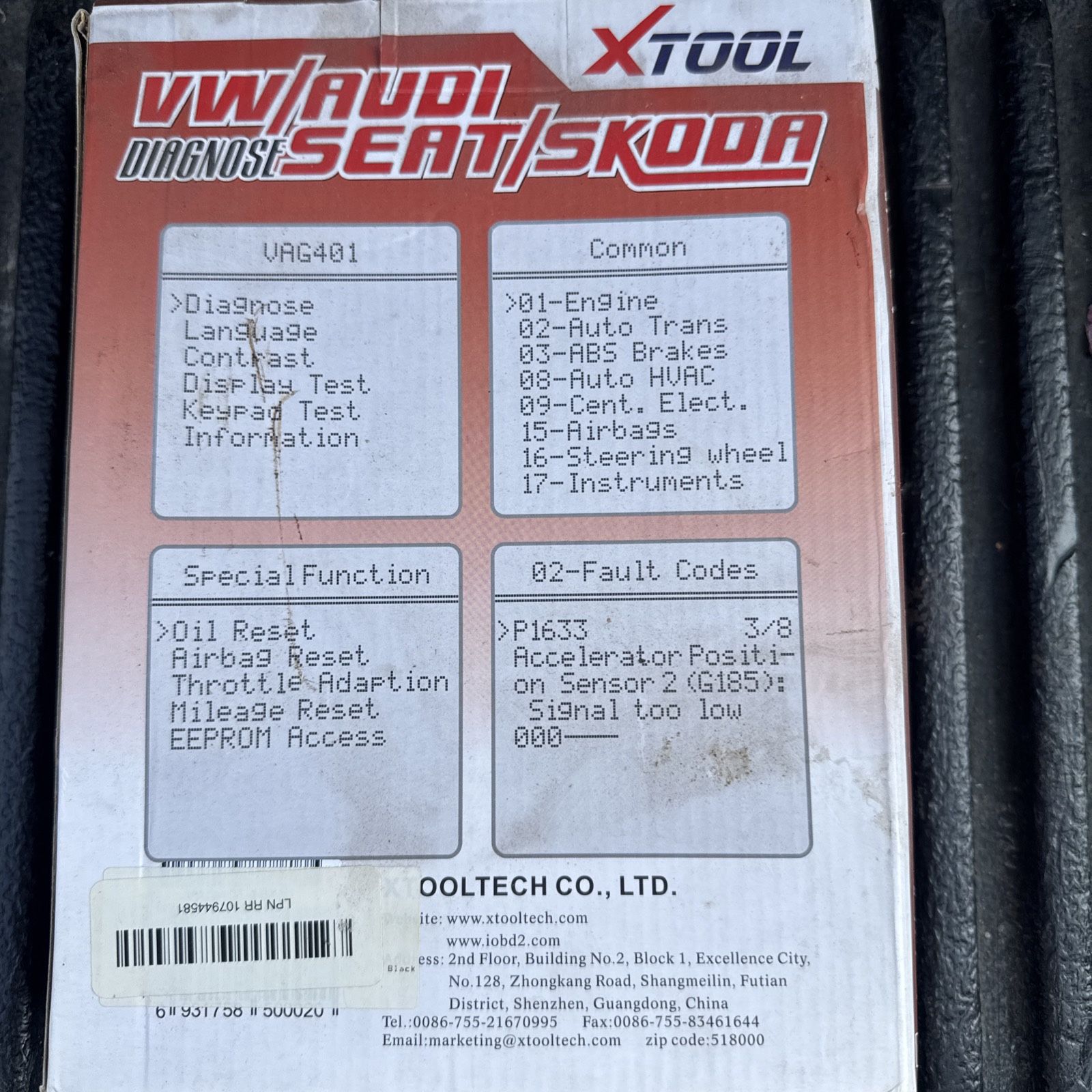 XTool VAG401 OBD Professional Scan Code Reader Scanner Diagnostic Tool Audi VW