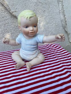 Sir Lancelot Antique bisque porcelain baby figurine Rare find*