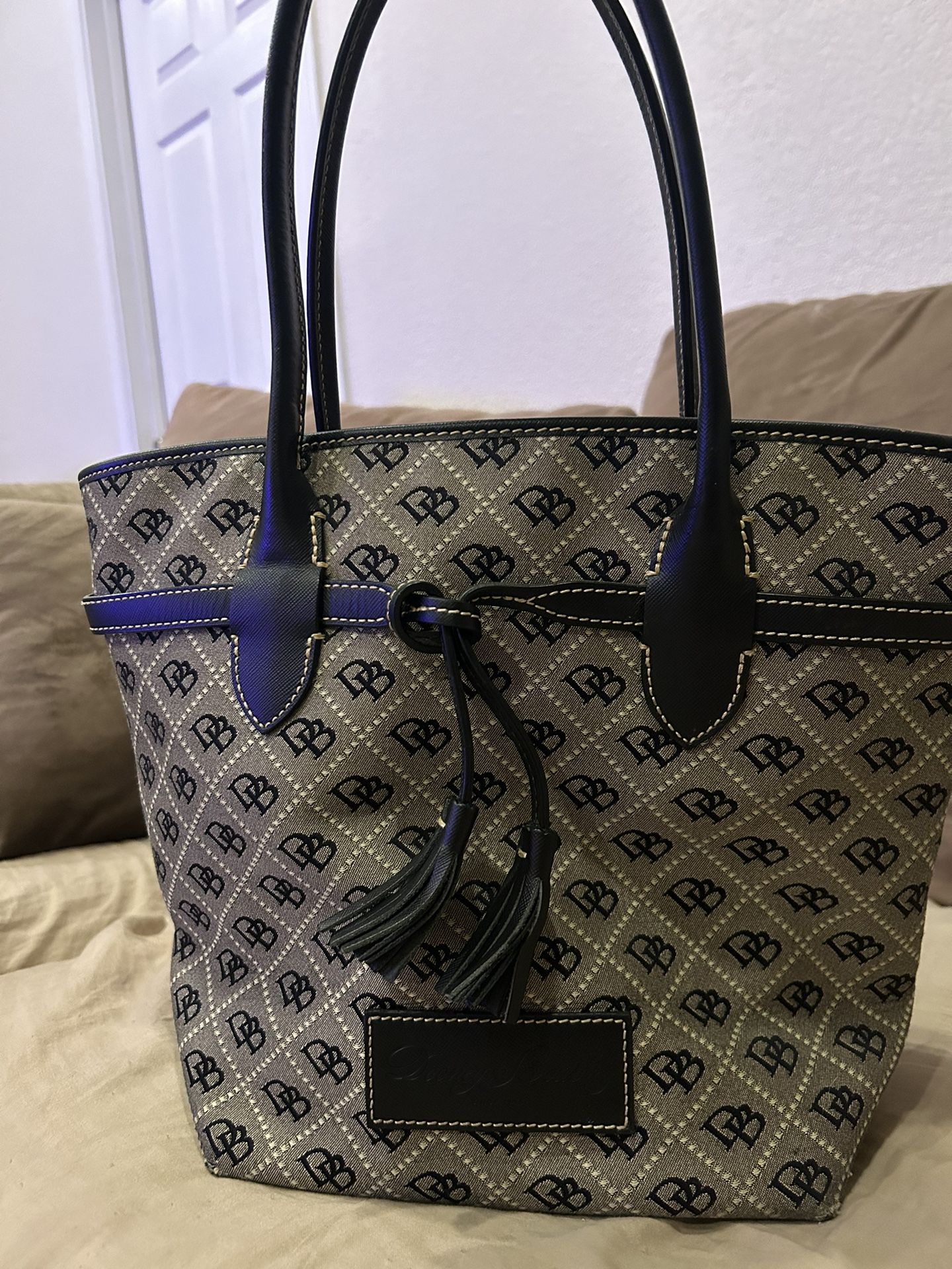 Dooney & Burke Monogram Leather Handbag