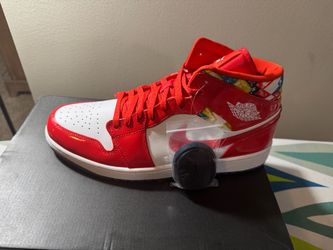 Air Jordan 1 Mid Red White Sneaker
