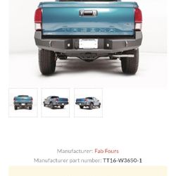 Fab Fours Toyota Tacoma Rear Bumper 16-23