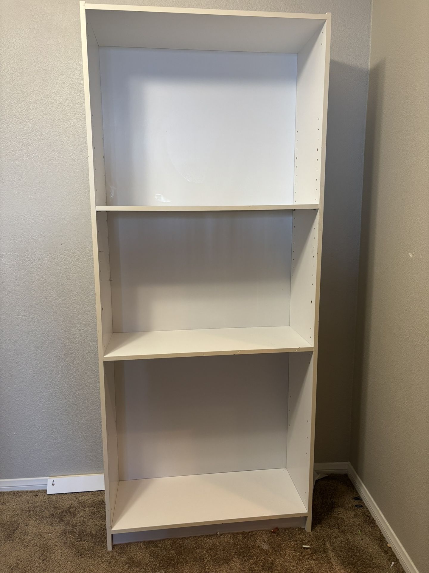 White bookshelf