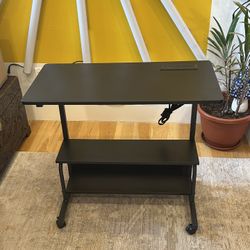 Rolling Side Table 32” H 