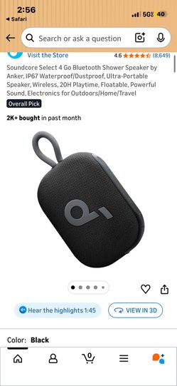 20$ unopened select sound 4 go speaker. 